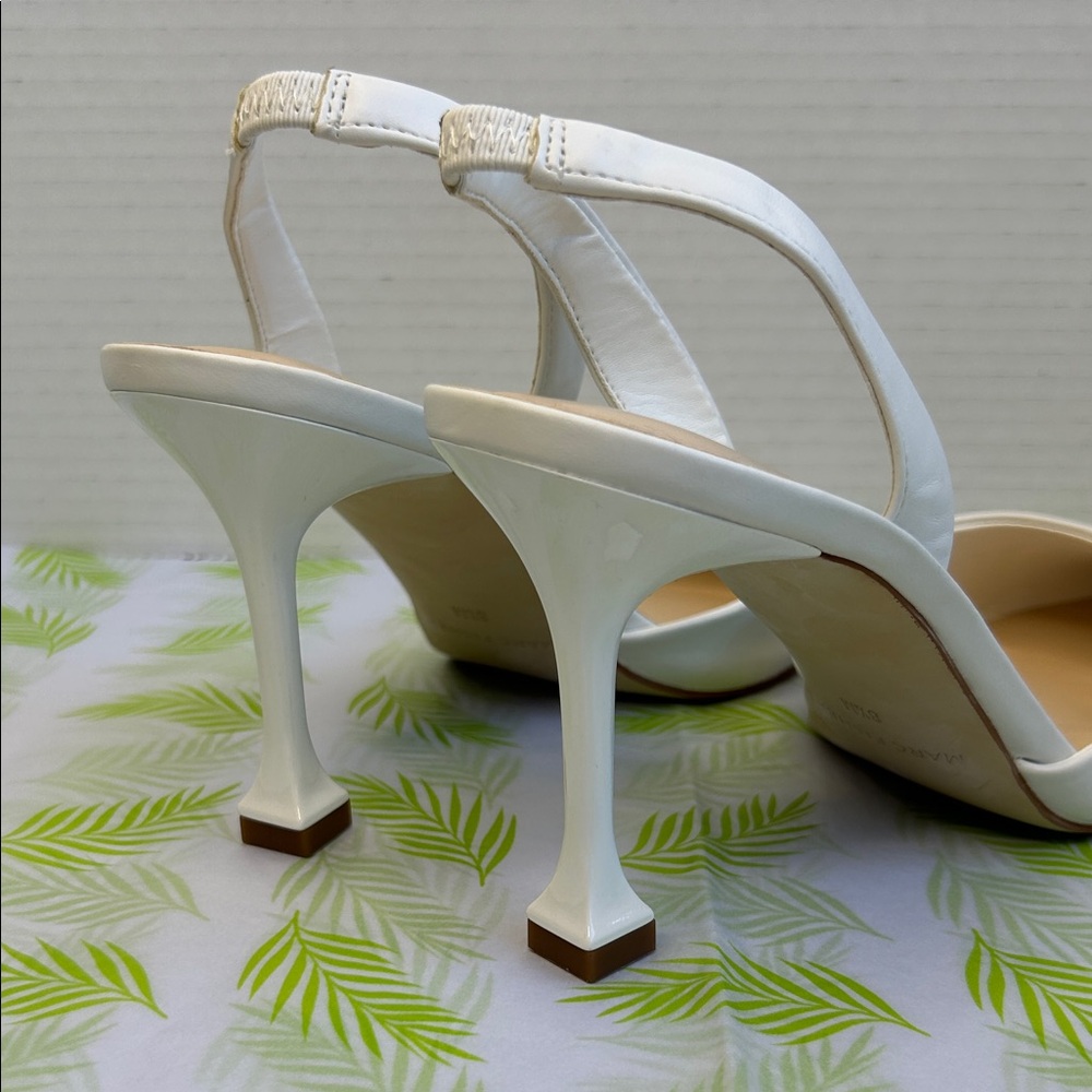 Marc Fisher White Slingback Heels – Style MFHAE DYA – Size 8.5M - Picture 4 of 10